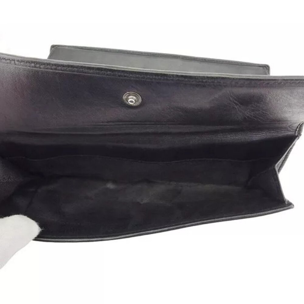 GUCCI Long Wallet GG Canvas Gray Canvas x Leather Authentic Used - Picture 8 of 11